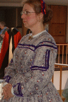 Cotton print day dress made for Ladies and Gentleman of the 1860's Conference in Harrisburg, PA.