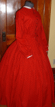 Bright red Civil War era reproduction.