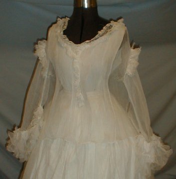 (Above sheer gown from the collection of K. Krewer.)