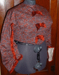 Civil War era reproduction bodice with silk trim and bows.